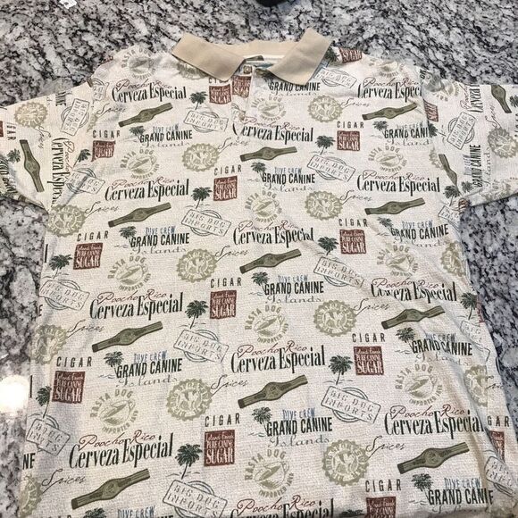 Big Dogs Other - Big Dog Classic Tan Polo Shirt Size XL Poocha Rico , Pasta Dog, Grand Canine